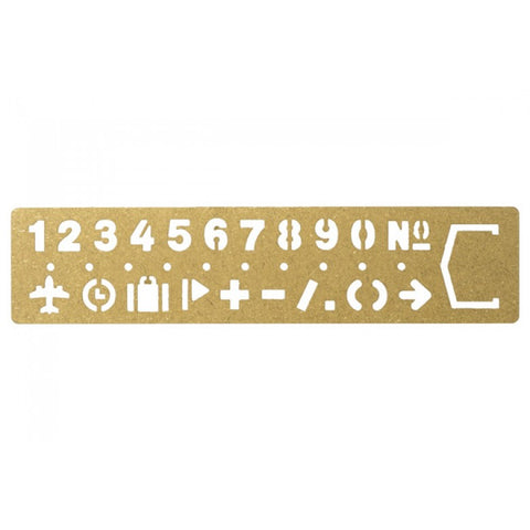 Traveler's Company Brass Bookmark Template Numbers
