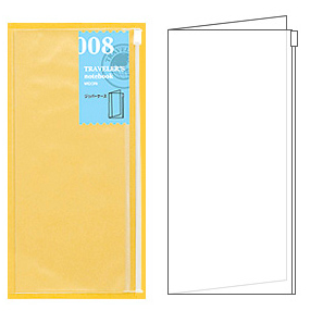 Midori Japan Traveler´s Notebook Refill 008 Zipper pocket - plastlomme  køb i areastore.dk