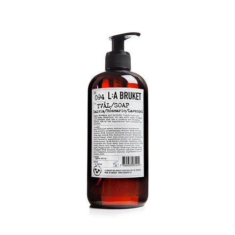 L:A Bruket Liquid Soap 450 ml - 094 Salvia/Rosmarin/Lavendel - Håndsæbe