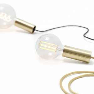 NUD Rail Brass lamp with wire