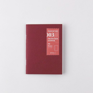 Traveler's Company Traveler's Notebook Refill 003 Plain Passport Size