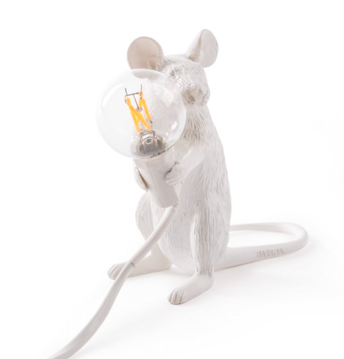 Seletti Mouse Lamp White Sitting